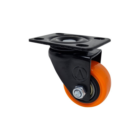  A09120-G - Rodízio de PVC laranja - 2" - giratório 