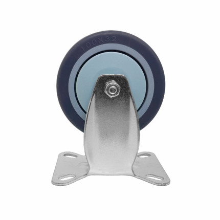 A09242-F - Rodízio de borracha termoplástica com rolamento - 4" - fixo