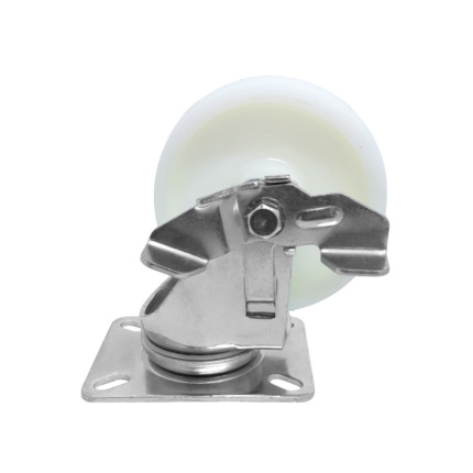 A09342-GF - Rodízio de nylon - 4" - giratório com freio simples