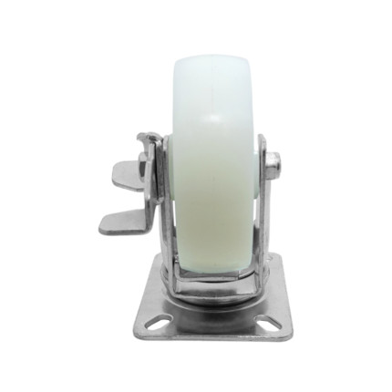 A09342-GF - Rodízio de nylon - 4" - giratório com freio simples