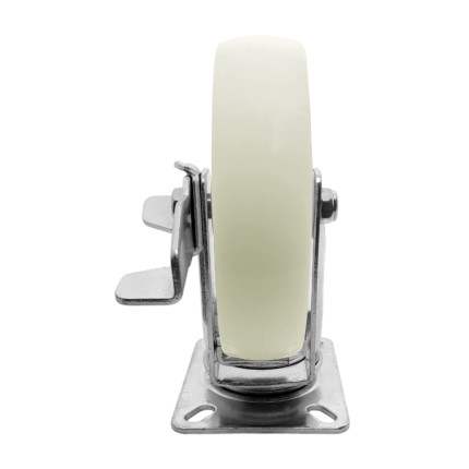 A09352-GF - Rodízio de nylon - 5" - giratório com freio simples