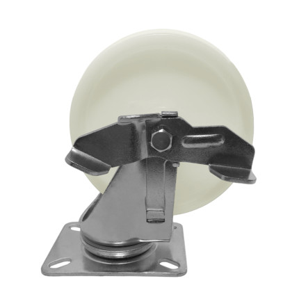 A09352-GF - Rodízio de nylon - 5" - giratório com freio simples