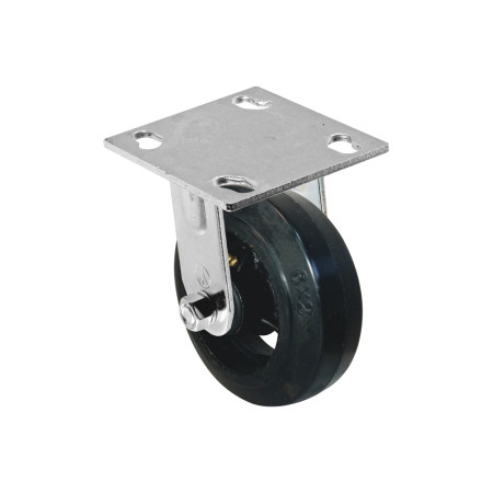 A09862-F - Rodízio de borracha moldada - 6" - fixo 