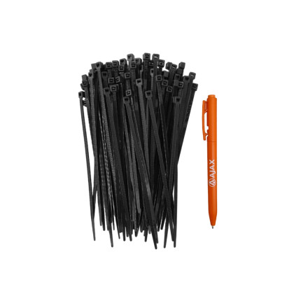 A11030 - Abraçadeira de nylon - 140 X 3,5 mm - preta