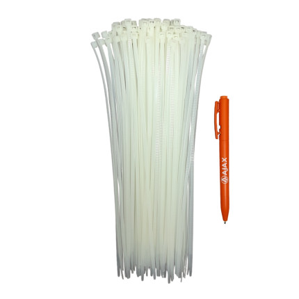 A11035 - Abraçadeira de nylon -  250 X 3,5 mm - branca
