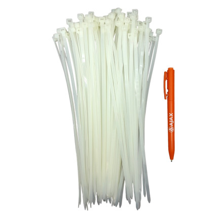 A11037 - Abraçadeira de nylon - 250 X 4,8 mm - branca
