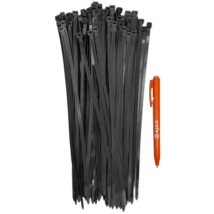 A11038 - Abraçadeira de nylon - 250 X 4,8 mm - preta