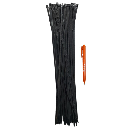 A11044 - Abraçadeira de nylon - 350 X 4,8 mm - preta