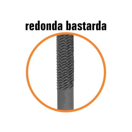 A06513 - Lima redonda - bastarda - 8" - com cabo plástico 