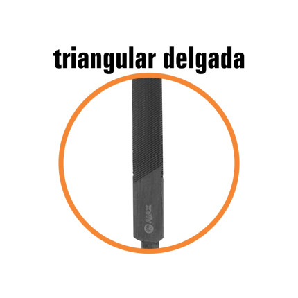 A06519 - Lima triangular - delgada - 6" 