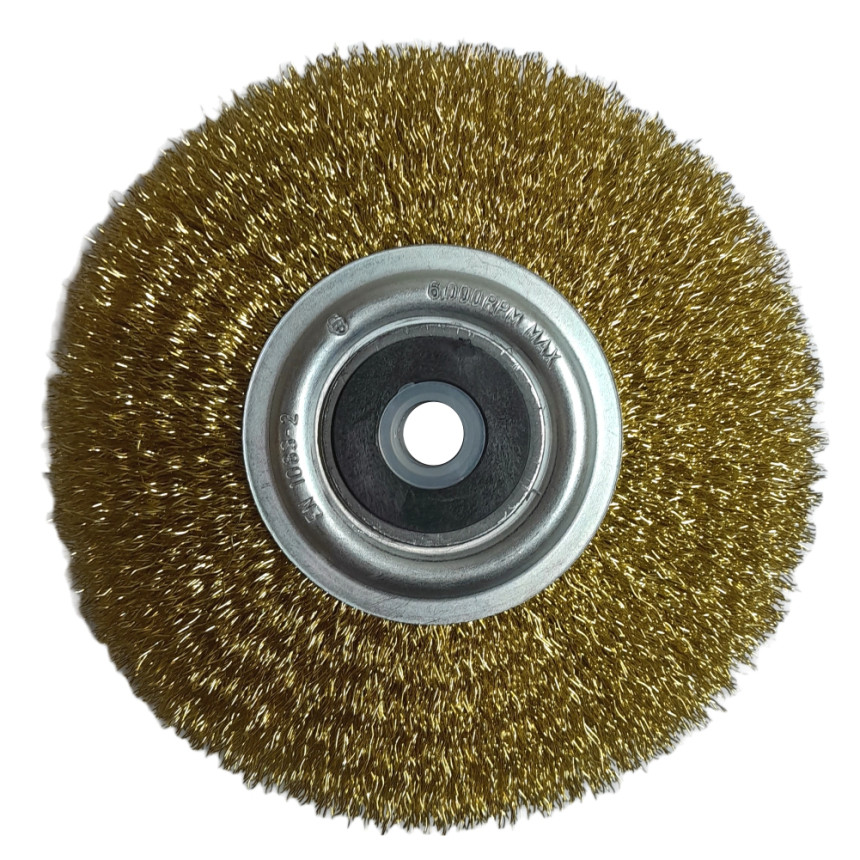 A05082 - Escova circular 6"x3/4" - aço carbono latonado 