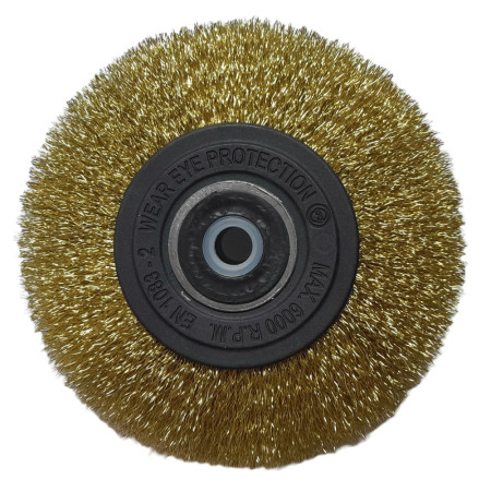 A05083 - Escova circular 6"x1" - aço carbono latonado
