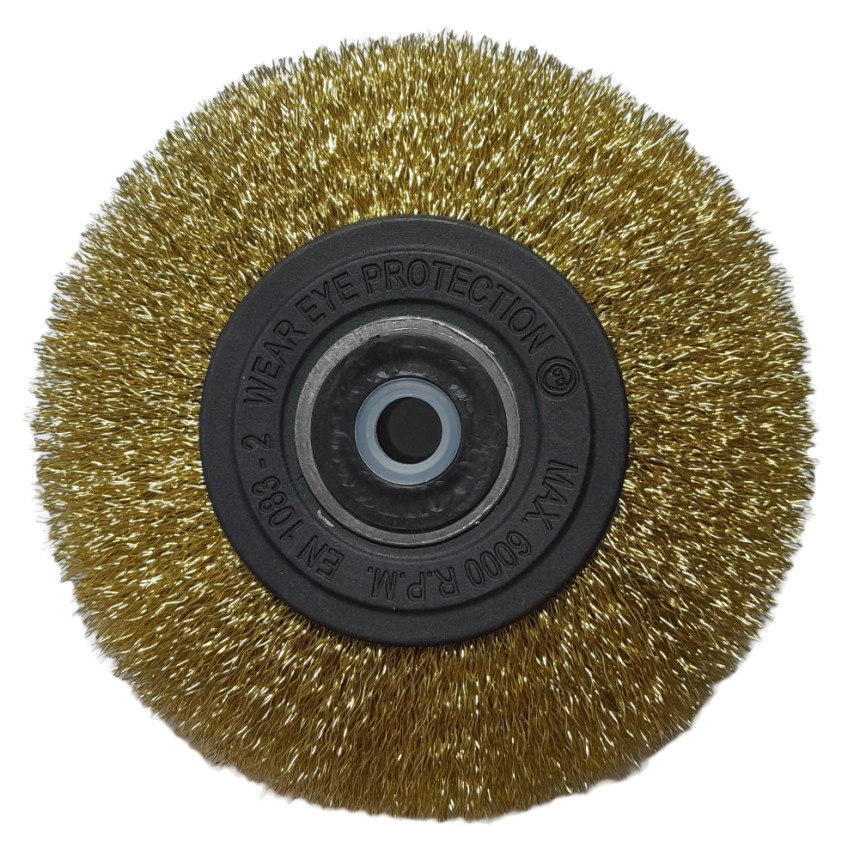 A05083 - Escova circular 6"x1" - aço carbono latonado
