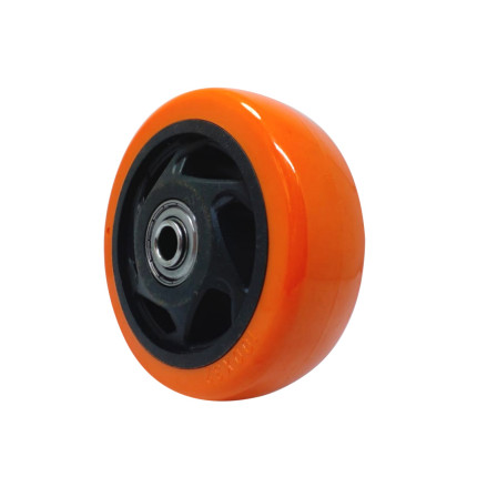 A09140 - Roda de PVC laranja - 4"