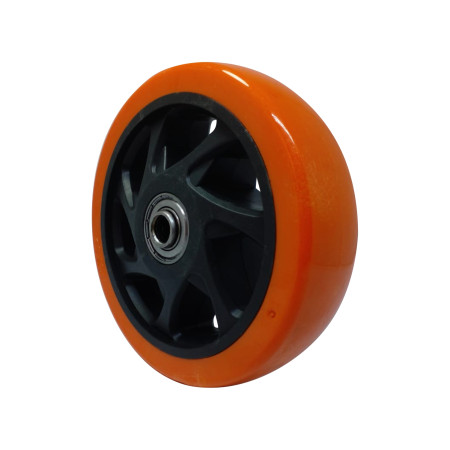 A09150 - Roda de PVC laranja - 5"