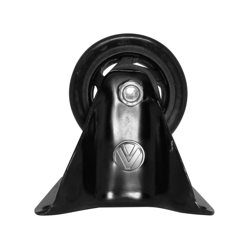 A09430-F - Rodízio de PVC preto - 3" - fixo