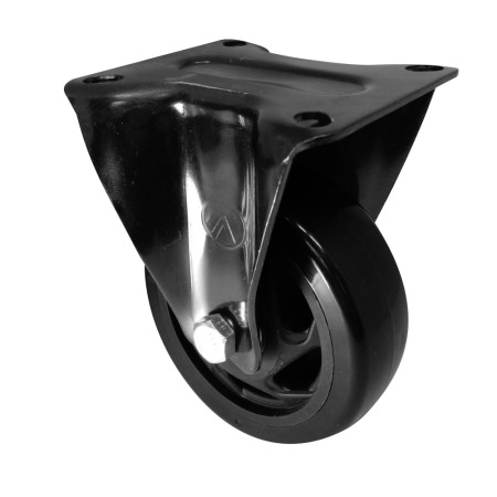 A09440-F - Rodízio de PVC preto - 4" - fixo