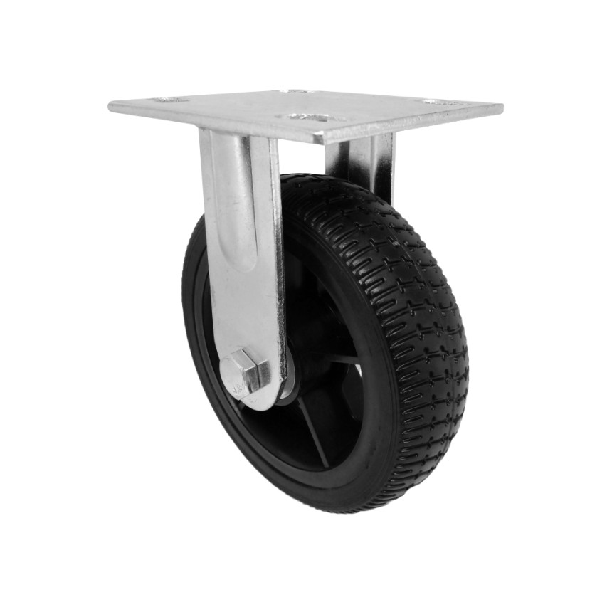 A06010-BMF - Rodízio de borracha maciça - 6x2 - Fixo - garfo 6" 
