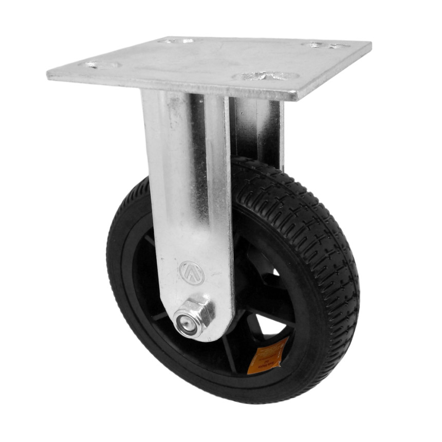 A08010-BMF - Rodízio de borracha maciça - 6x2 - fixo - garfo 8"