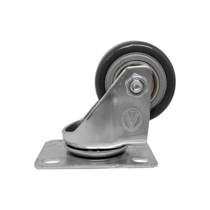 A09210-G - Rodízio de PVC cinza - 1.5/8" - giratório