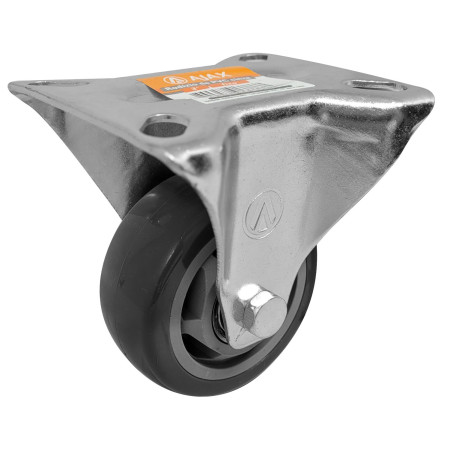A09230-F - Rodízio de PVC cinza - 3" - fixo