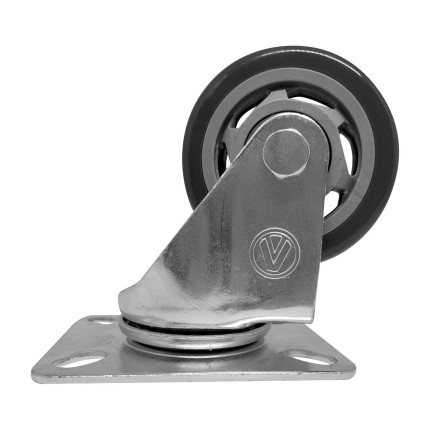 A09230-G - Rodízio de PVC cinza - 3" - giratório
