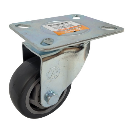 A09230-G - Rodízio de PVC cinza - 3" - giratório