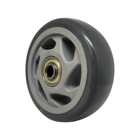 A09240 - Roda de PVC Cinza - 4"