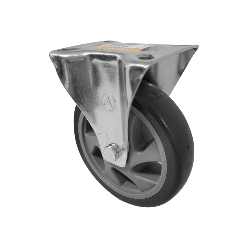 A09240-F - Rodízio de PVC cinza - 4" - fixo