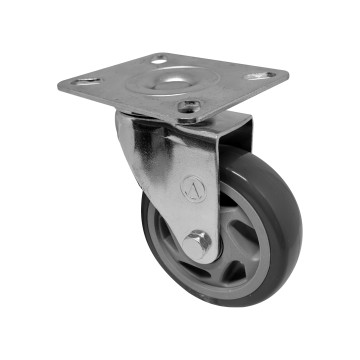 A09240-G - Rodízio de PVC cinza - 4" - giratório