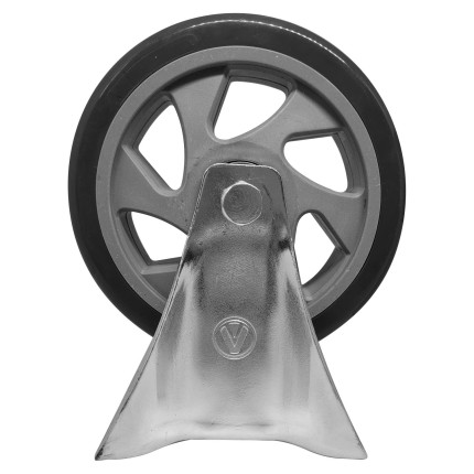 A09250-F - Rodízio de PVC cinza - 5" - fixo