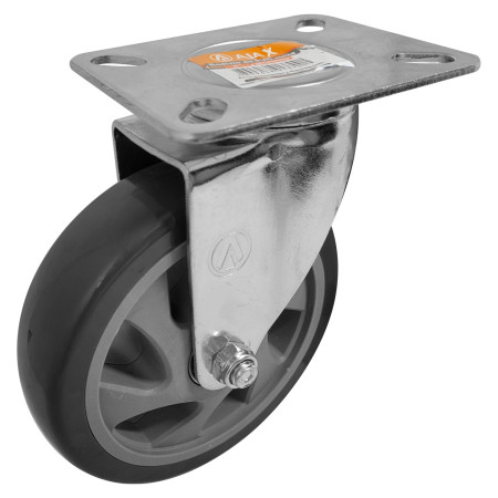 A09250-G - Rodízio de PVC cinza - 5" - giratório
