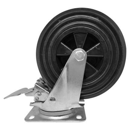 A09582-GF - Rodízio para container plástico - 8" - giratório com freio total