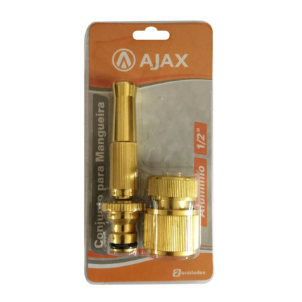 A01047 - Conjunto para mangueira - 2 peças - Alumínio - 1/2"
