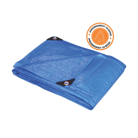 A08110 - Lona de polietileno - 6 X 3 m - azul - 70 g/m²