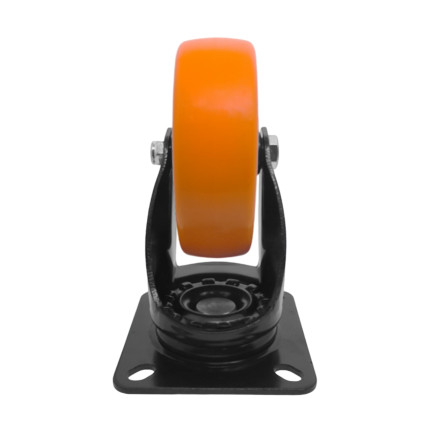 A09554-G - Rodízio de Poliuretano Injetado laranja - giratório - 5"