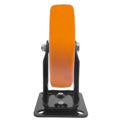 A09564-F - Rodízio de Poliuretano Injetado laranja - fixo - 6"
