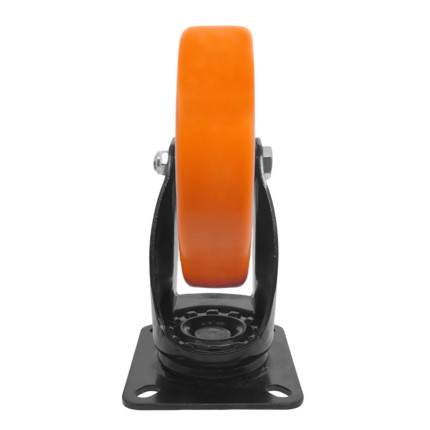 A09564-G - Rodízio de Poliuretano Injetado laranja - giratório - 6"