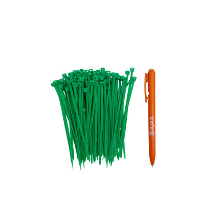 A11080 - Abraçadeira de nylon - 100x2,5 mm - verde