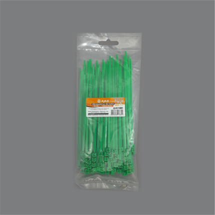 A11081 - Abraçadeira de nylon - 140x3,5 mm - verde