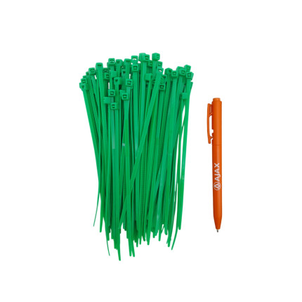 A11081 - Abraçadeira de nylon - 140x3,5 mm - verde