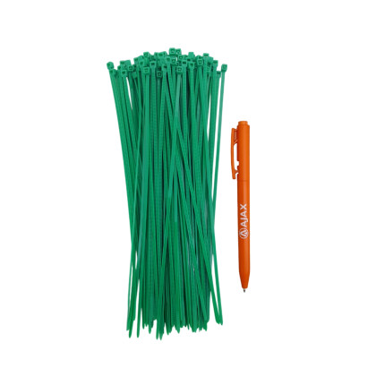 A11082 - Abraçadeira de nylon - 200x2,5 mm - verde