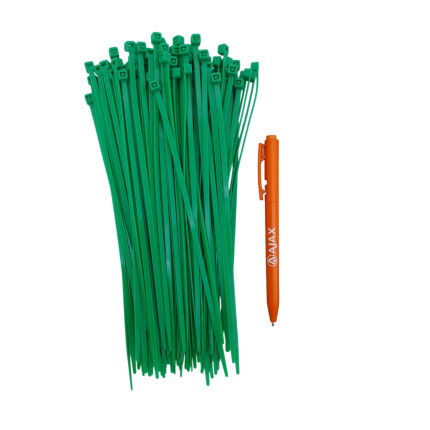 A11083 - Abraçadeira de nylon - 200x3,5 mm - verde