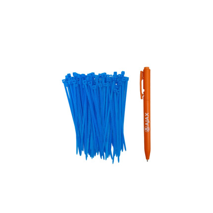 A11084 - Abraçadeira de nylon - 100x2,5 mm - azul