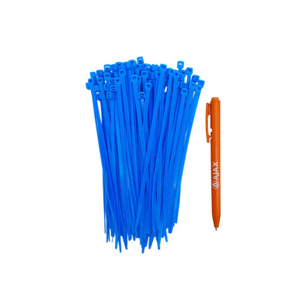 A11085 - Abraçadeira de nylon - 140x3,5 mm - azul