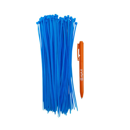 A11086 - Abraçadeira de nylon - 200x2,5 mm - azul