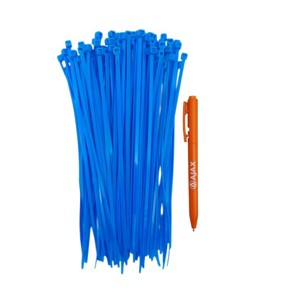 A11087 - Abraçadeira de nylon - 200x3,5 mm - azul