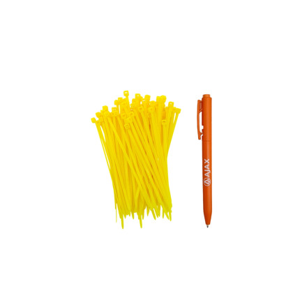 A11088 - Abraçadeira de nylon - 100x2,5 mm - amarela