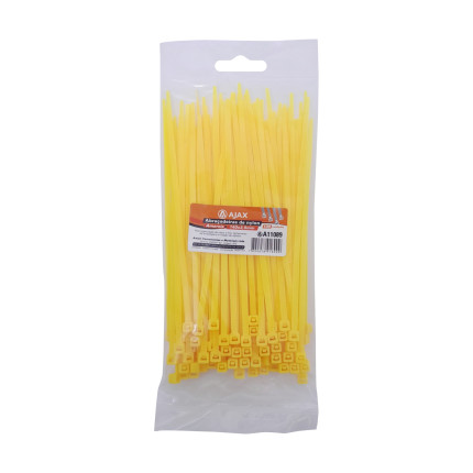 A11089 - Abraçadeira de nylon - 140x3,5 mm - amarela