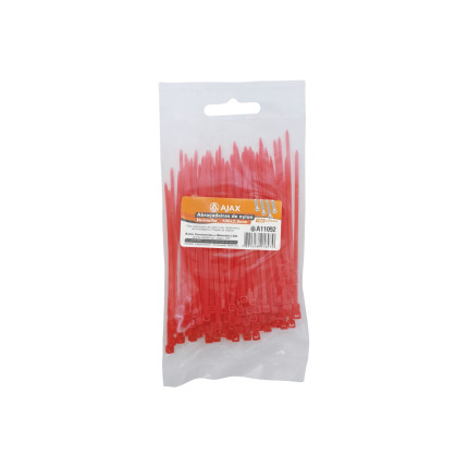 A11092 - Abraçadeira de nylon - 100x2,5 mm - vermelha